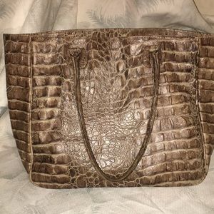 Maurizio Taiuti genuine crocodile leather tote